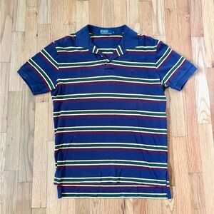 Polo Ralph Lauren Striped Collared Polo Short Sleeve Shirt M